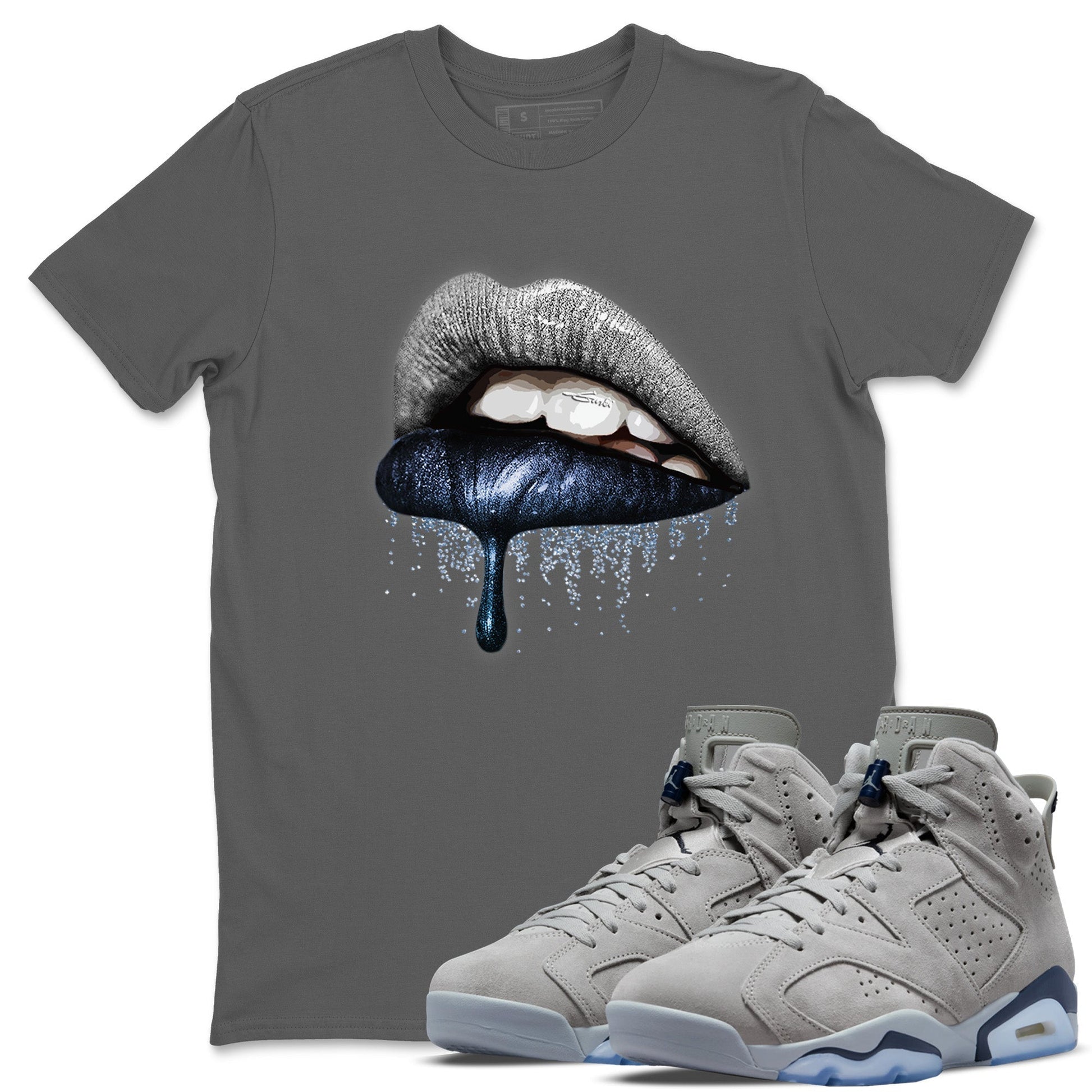 Jordan 6 Georgetown Sneaker Match Tees Dripping Lips Sneaker Tees Jordan 6 Georgetown Sneaker Release Tees Unisex Shirts