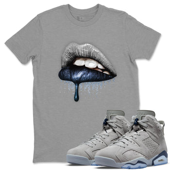Jordan 6 Georgetown Sneaker Match Tees Dripping Lips Sneaker Tees Jordan 6 Georgetown Sneaker Release Tees Unisex Shirts