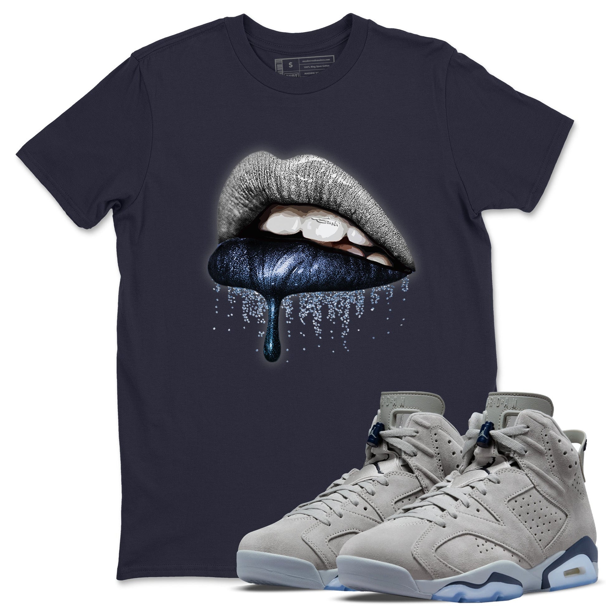 Jordan 6 Georgetown Sneaker Match Tees Dripping Lips Sneaker Tees Jordan 6 Georgetown Sneaker Release Tees Unisex Shirts