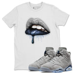 Jordan 6 Georgetown Sneaker Match Tees Dripping Lips Sneaker Tees Jordan 6 Georgetown Sneaker Release Tees Unisex Shirts