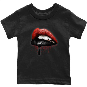 Jordan 9 Chile Red Sneaker Match Tees Dripping Lips Sneaker Tees Jordan 9 Chile Red Sneaker Release Tees Kids Shirts