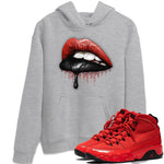 Jordan 9 Chile Red Sneaker Match Tees Dripping Lips Sneaker Tees Jordan 9 Chile Red Sneaker Release Tees Unisex Shirts