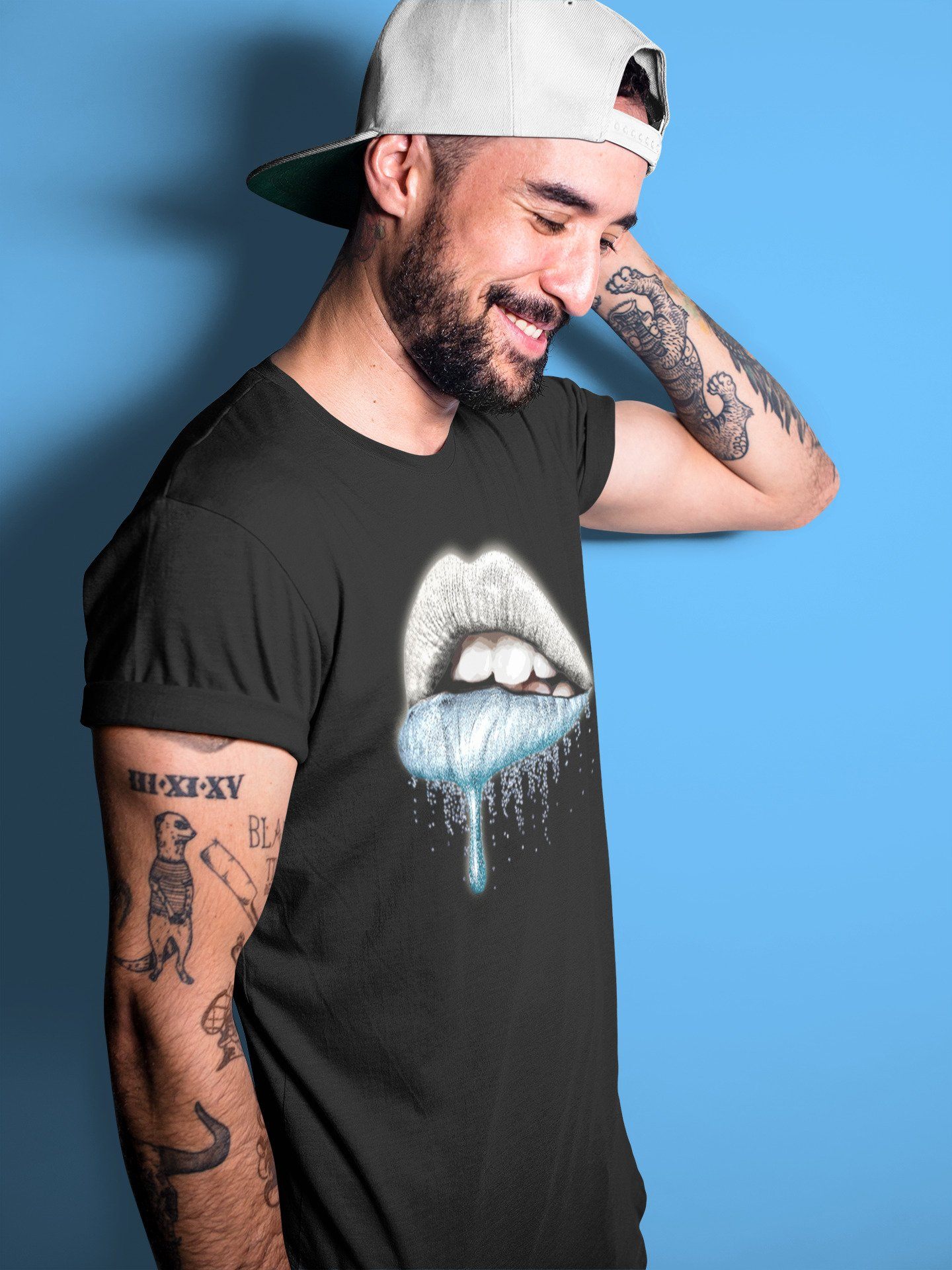 Yeezy 350 Mono Ice Sneaker Match Tees Dripping Lips Sneaker Tees Yeezy 350 Mono Ice Sneaker Release Tees Unisex Shirts