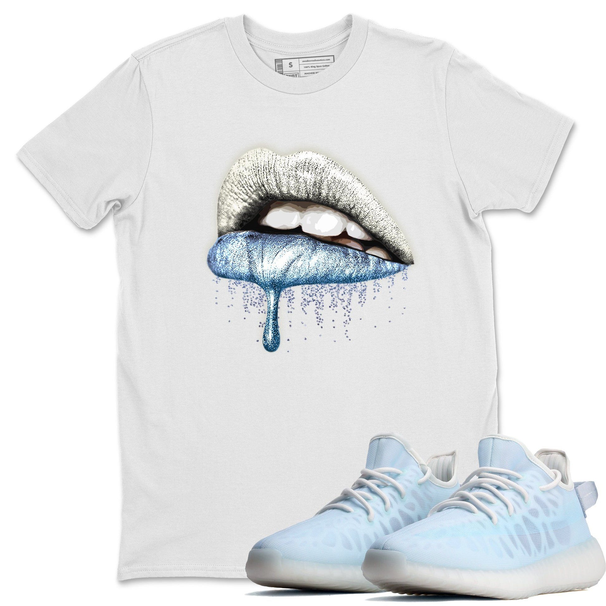Yeezy 350 Mono Ice Sneaker Match Tees Dripping Lips Sneaker Tees Yeezy 350 Mono Ice Sneaker Release Tees Unisex Shirts