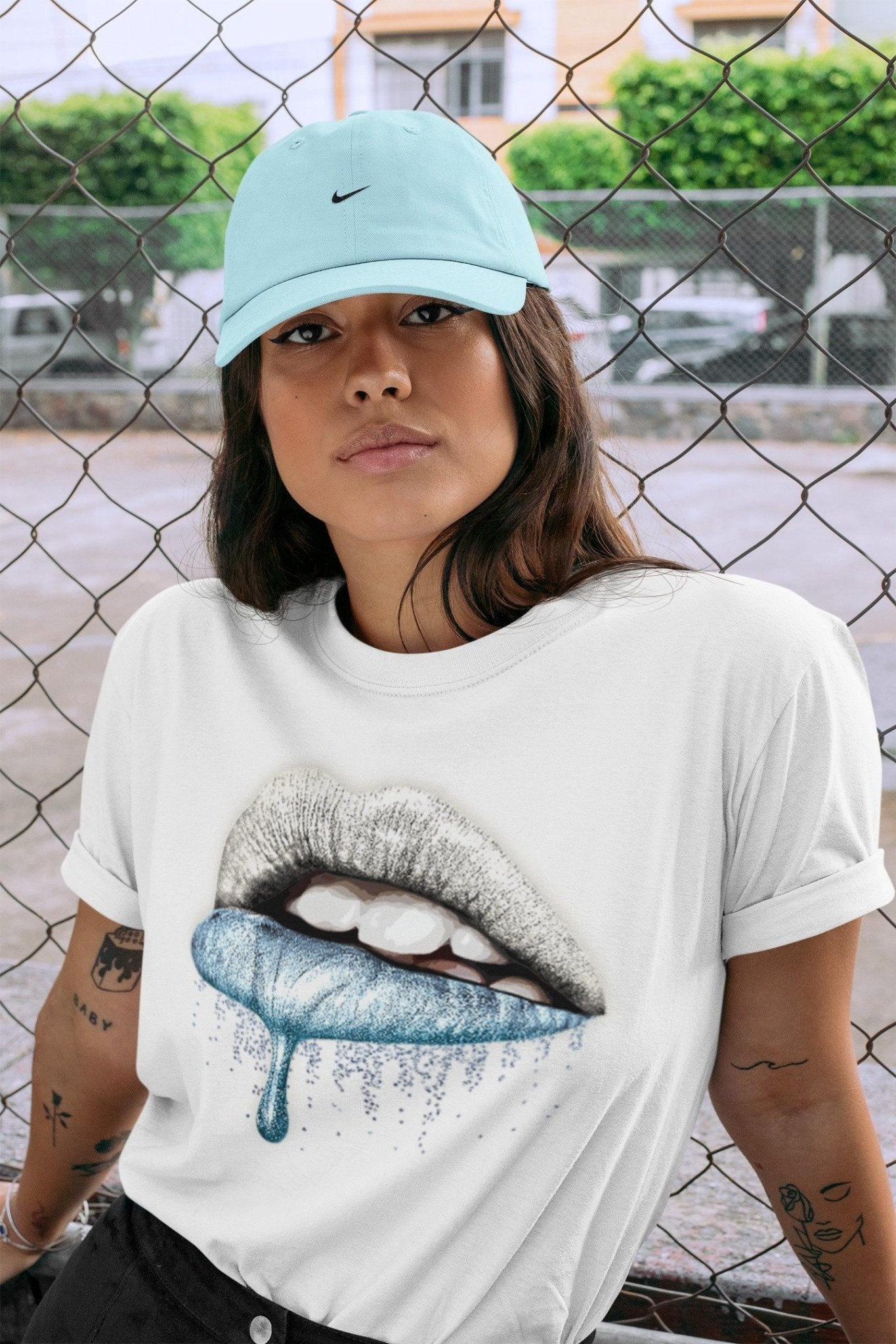 Yeezy 350 Mono Ice Sneaker Match Tees Dripping Lips Sneaker Tees Yeezy 350 Mono Ice Sneaker Release Tees Unisex Shirts