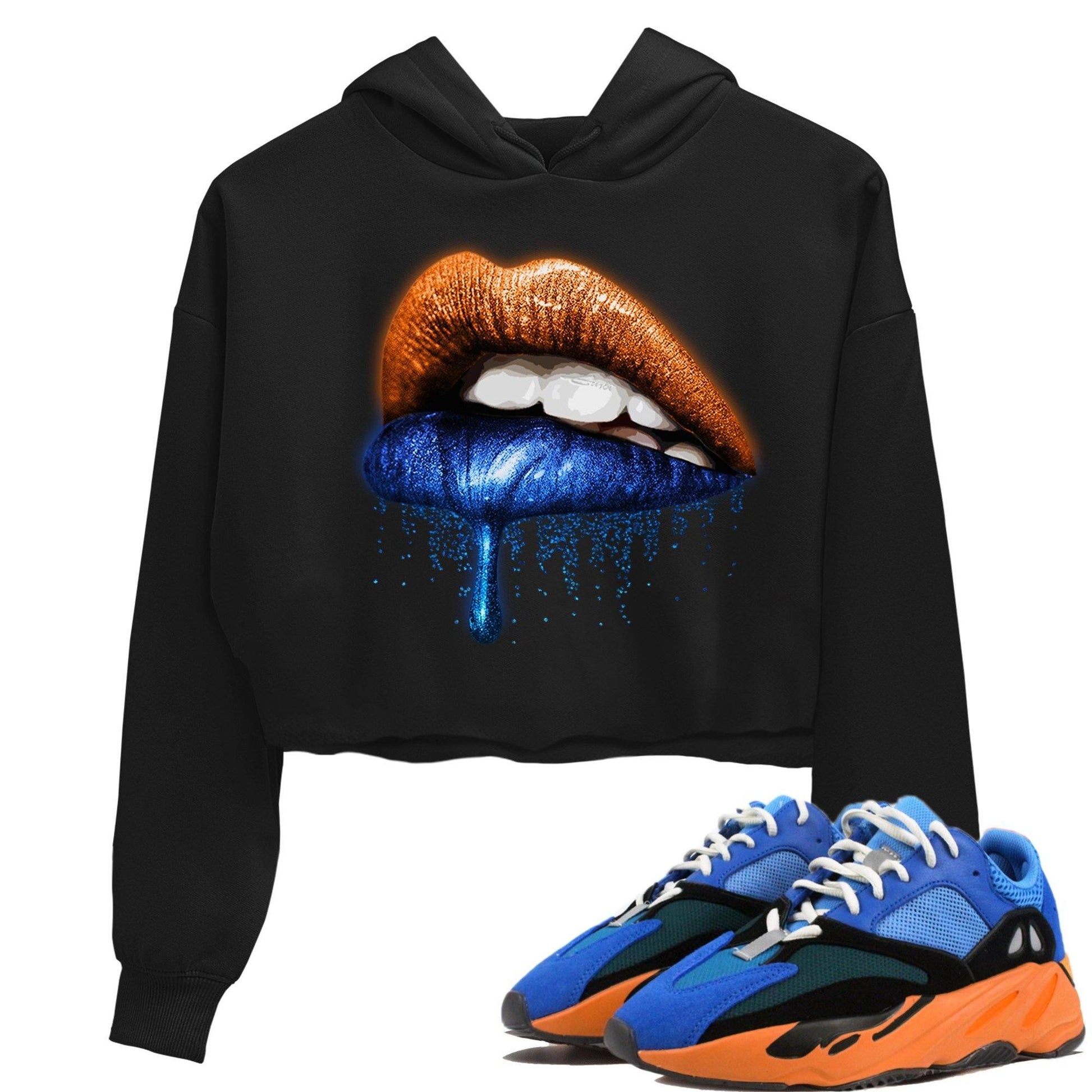 Yeezy 700 Bright Blue Sneaker Match Tees Dripping Lips Sneaker Tees Yeezy 700 Bright Blue Sneaker Release Tees Women's Shirts