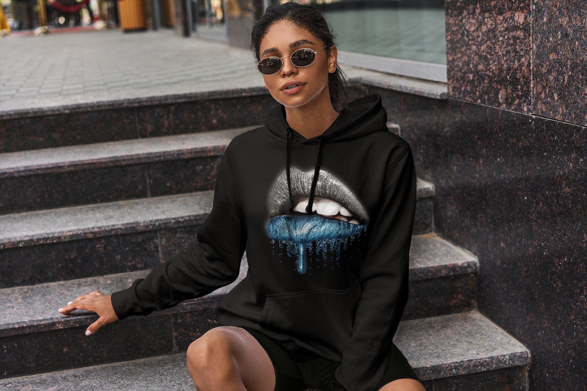 Yeezy 700 Bright Cyan Sneaker Match Tees Dripping Lips Sneaker Tees Yeezy 700 Bright Cyan Sneaker Release Tees Unisex Shirts