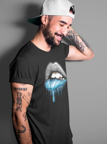 Yeezy 700 Bright Cyan Sneaker Match Tees Dripping Lips Sneaker Tees Yeezy 700 Bright Cyan Sneaker Release Tees Unisex Shirts