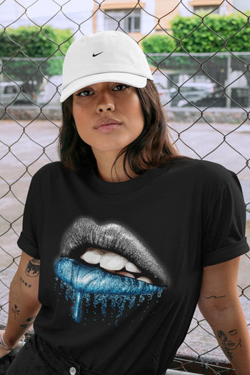 Yeezy 700 Bright Cyan Sneaker Match Tees Dripping Lips Sneaker Tees Yeezy 700 Bright Cyan Sneaker Release Tees Unisex Shirts