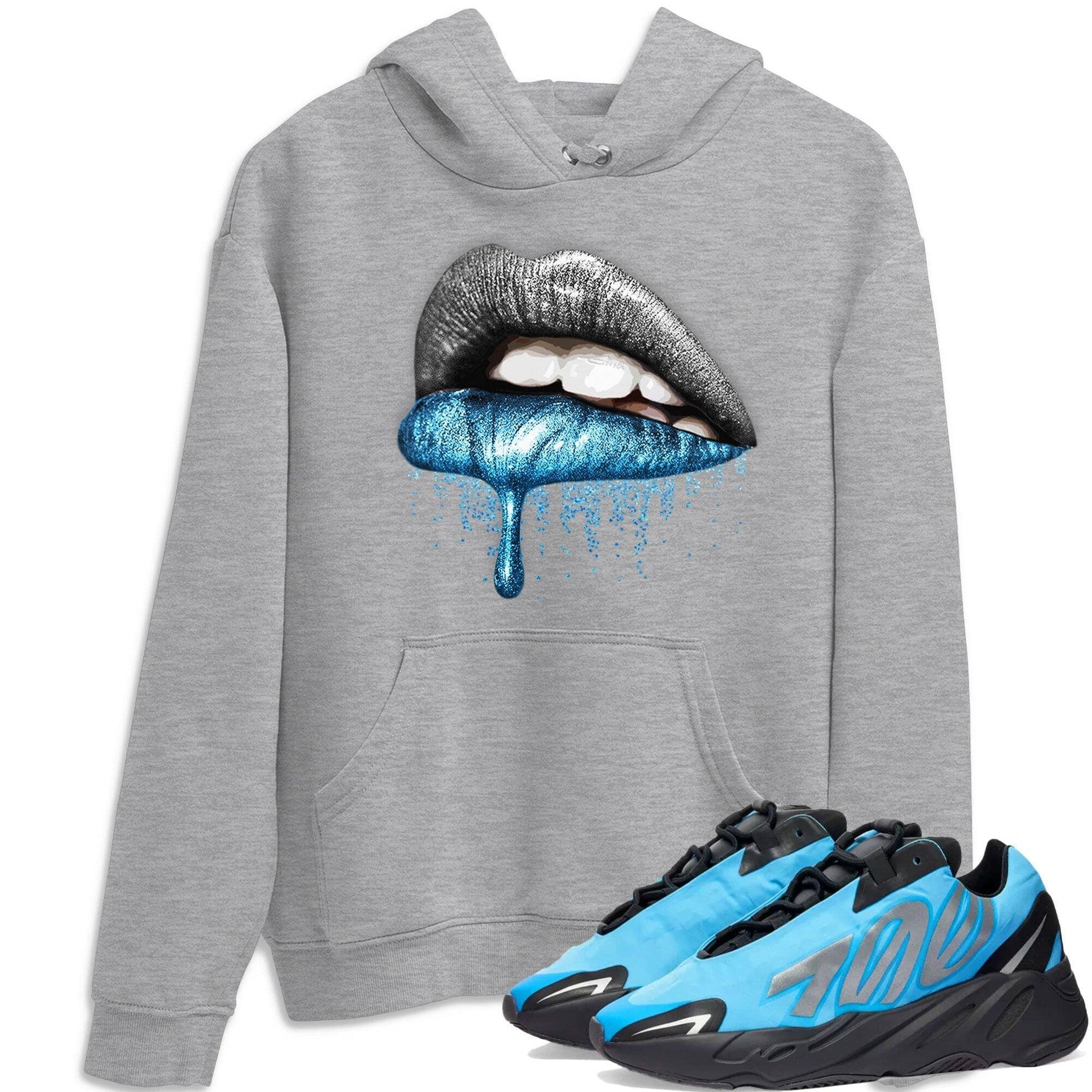 Yeezy 700 Bright Cyan Sneaker Match Tees Dripping Lips Sneaker Tees Yeezy 700 Bright Cyan Sneaker Release Tees Unisex Shirts