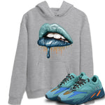 Yeezy 700 Faded Azure Sneaker Match Tees Dripping Lips Sneaker Tees Yeezy 700 Faded Azure Sneaker Release Tees Unisex Shirts