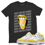 Air Jordan 11 Yellow Python Sneaker Match Tees Drop Acid Not Bombs Sneaker Tees Air Jordan 11 Snakeskin Shirts Unisex Shirts Black 1