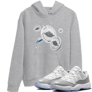 Air Jordan 11 White Cement Sneaker Match Tees Drop Coin Sneaker Tees Air Jordan 11 Cement Grey Sneaker Release Tees Unisex Shirts Heather Grey 1