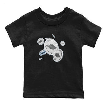 Air Jordan 11 White Cement Sneaker Match Tees Drop Coin Sneaker Tees Air Jordan 11 Cement Grey Sneaker Release Tees Kids Shirts Black 2