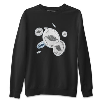 Air Jordan 11 White Cement Sneaker Match Tees Drop Coin Sneaker Tees Air Jordan 11 Cement Grey Sneaker Release Tees Unisex Shirts Black 2