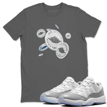 Air Jordan 11 White Cement Drop Coin Crew Neck Sneaker Tees Air Jordan 11 Cement Grey Sneaker T-Shirts Washing and Care Tip