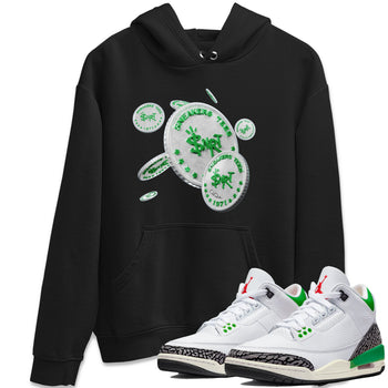 Air Jordan 3 Lucky Green Sneaker Match Tees Drop Coin Sneaker Tees AJ3 Lucky Green Sneaker Release Tees Unisex Shirts Black 1
