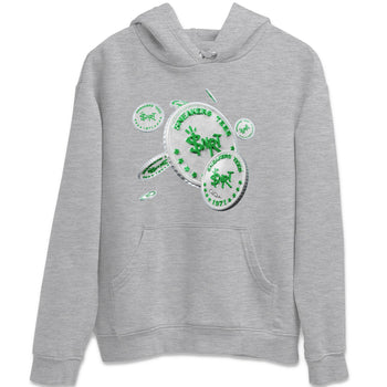 Air Jordan 3 Lucky Green Sneaker Match Tees Drop Coin Sneaker Tees AJ3 Lucky Green Sneaker Release Tees Unisex Shirts Heather Grey 2