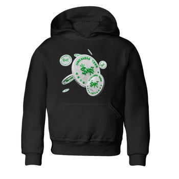 Air Jordan 3 Lucky Green Sneaker Match Tees Drop Coin Sneaker Tees AJ3 Lucky Green Sneaker Release Tees Kids Shirts Black 2