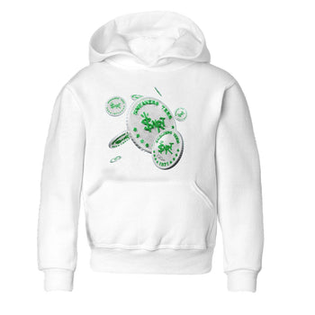Air Jordan 3 Lucky Green Sneaker Match Tees Drop Coin Sneaker Tees AJ3 Lucky Green Sneaker Release Tees Kids Shirts White 2