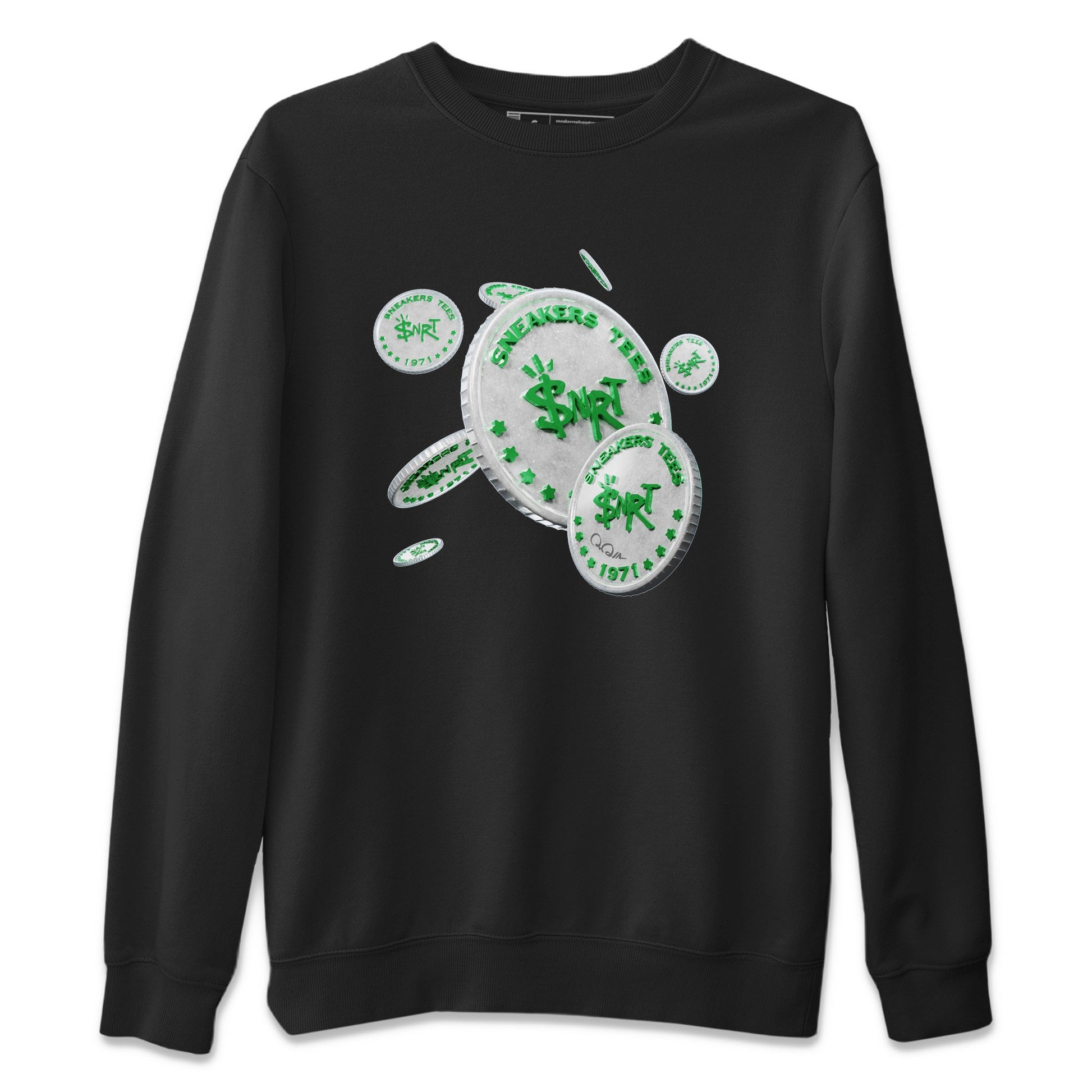 Air Jordan 3 Lucky Green Sneaker Match Tees Drop Coin Sneaker Tees AJ3 Lucky Green Sneaker Release Tees Unisex Shirts Black 2