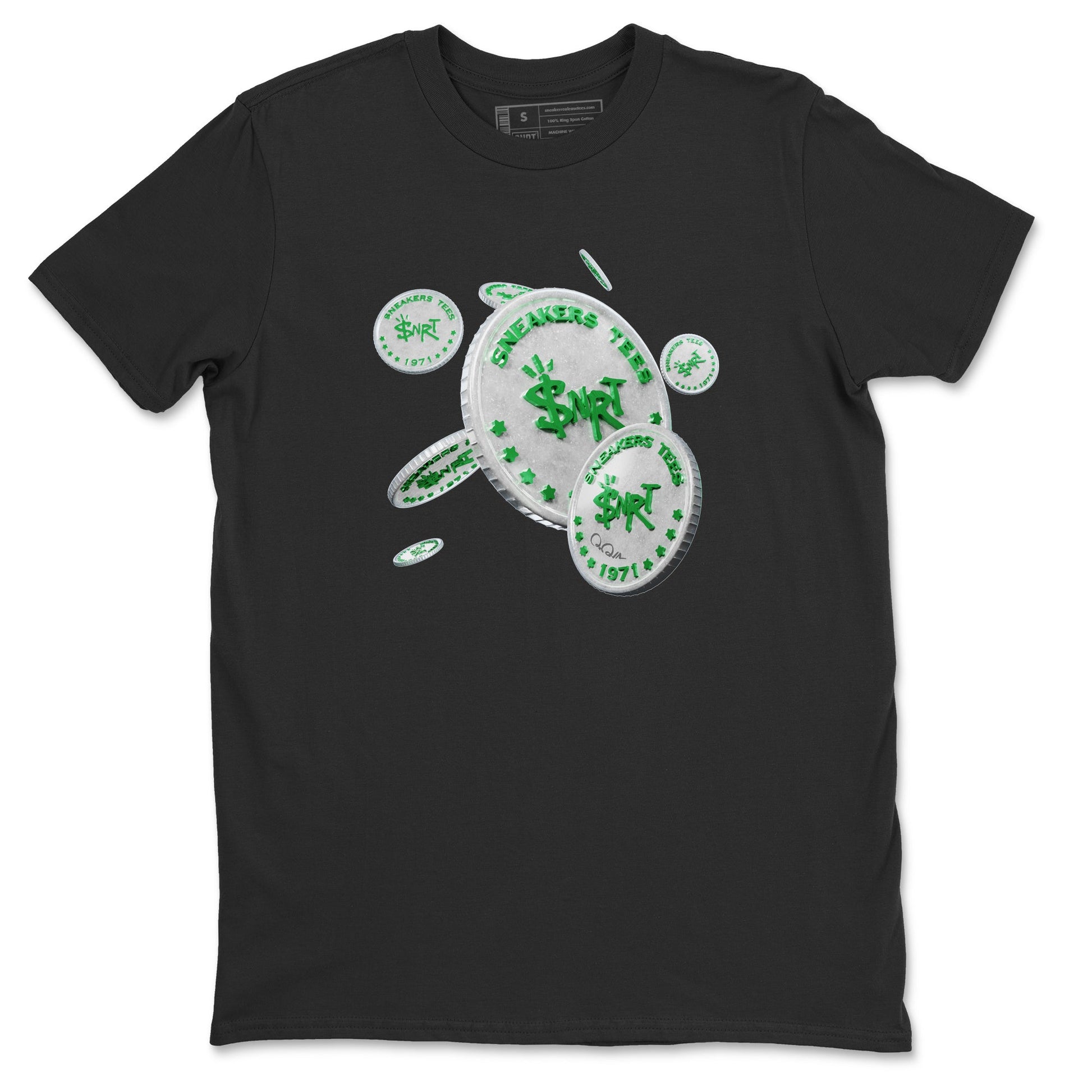 Air Jordan 3 Lucky Green Sneaker Match Tees Drop Coin Sneaker Tees AJ3 Lucky Green Sneaker Release Tees Unisex Shirts Black 2