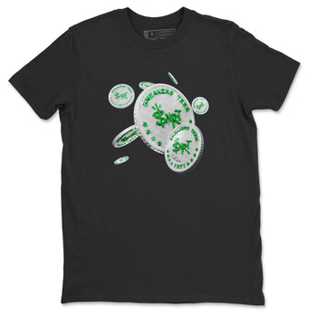Air Jordan 3 Lucky Green Sneaker Match Tees Drop Coin Sneaker Tees AJ3 Lucky Green Sneaker Release Tees Unisex Shirts Black 2
