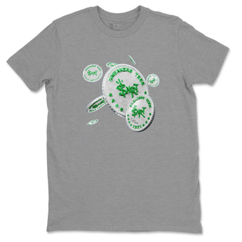 Air Jordan 3 Lucky Green Sneaker Match Tees Drop Coin Sneaker Tees AJ3 Lucky Green Sneaker Release Tees Unisex Shirts Heather Grey 2