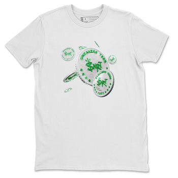 Air Jordan 3 Lucky Green Sneaker Match Tees Drop Coin Sneaker Tees AJ3 Lucky Green Sneaker Release Tees Unisex Shirts White 2
