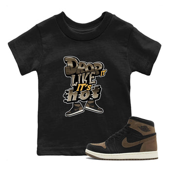 Air Jordan 1 Palomino shirt to match jordans Drop It Like It's Hot sneaker tees AJ1 High Palomino SNRT Sneaker Release Tees Baby Toddler Black 1 T-Shirt