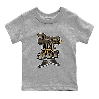 Air Jordan 1 Palomino shirt to match jordans Drop It Like It's Hot sneaker tees AJ1 High Palomino SNRT Sneaker Release Tees Baby Toddler Heather Grey 2 T-Shirt