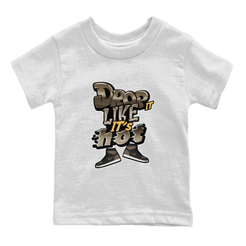 Air Jordan 1 Palomino shirt to match jordans Drop It Like It's Hot sneaker tees AJ1 High Palomino SNRT Sneaker Release Tees Baby Toddler White 2 T-Shirt
