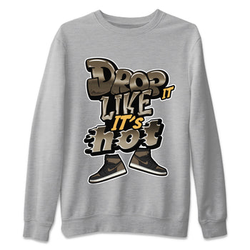Air Jordan 1 Palomino shirt to match jordans Drop It Like It's Hot sneaker tees AJ1 High Palomino SNRT Sneaker Release Tees Unisex Heather Grey 2 T-Shirt