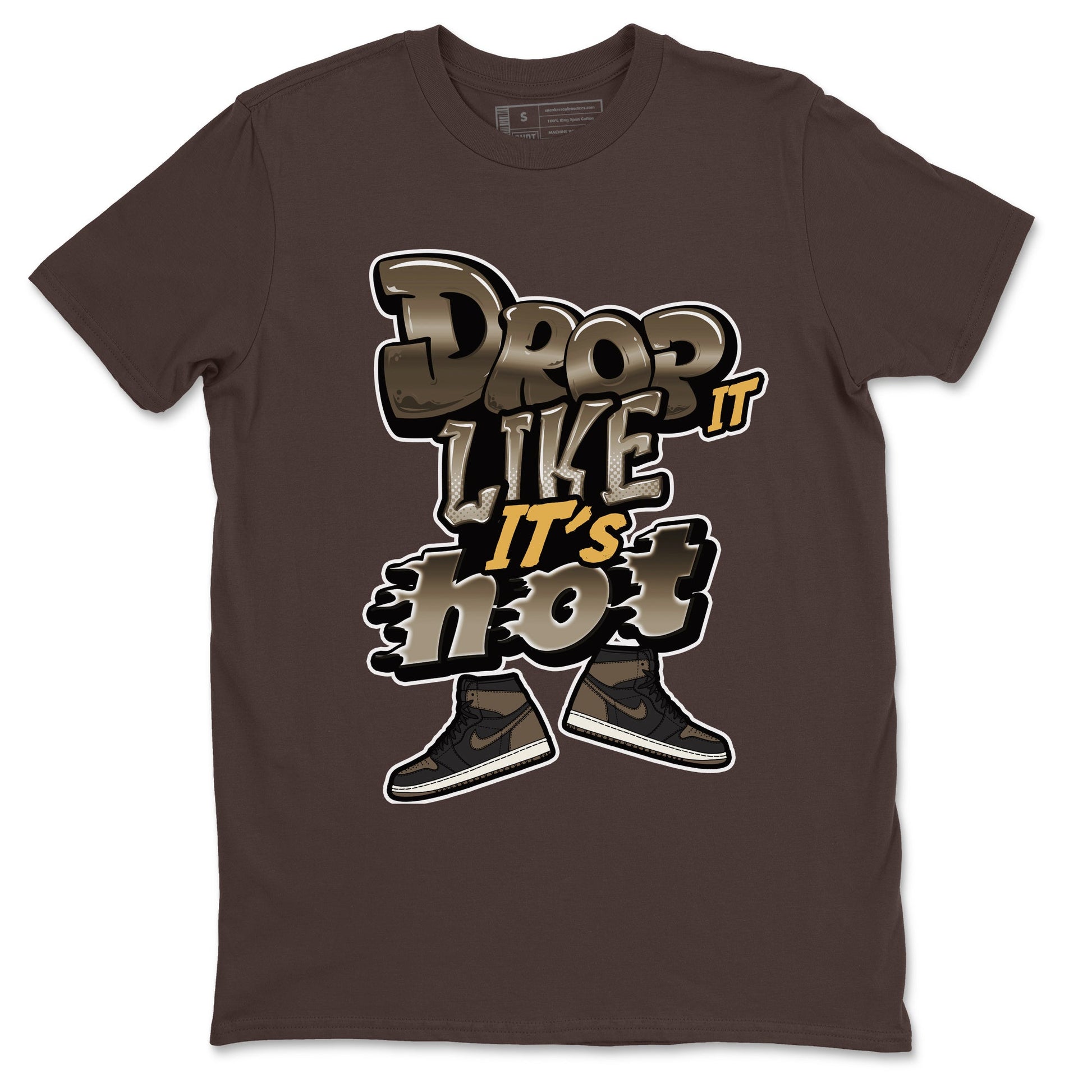 Air Jordan 1 Palomino shirt to match jordans Drop It Like It's Hot sneaker tees AJ1 High Palomino SNRT Sneaker Release Tees Unisex Dark Chocolate 2 T-Shirt