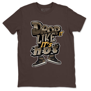 Air Jordan 1 Palomino shirt to match jordans Drop It Like It's Hot sneaker tees AJ1 High Palomino SNRT Sneaker Release Tees Unisex Dark Chocolate 2 T-Shirt