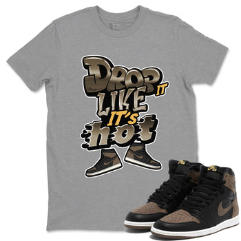 Air Jordan 1 Palomino shirt to match jordans Drop It Like It's Hot sneaker tees AJ1 High Palomino SNRT Sneaker Release Tees Unisex Heather Grey 1 T-Shirt