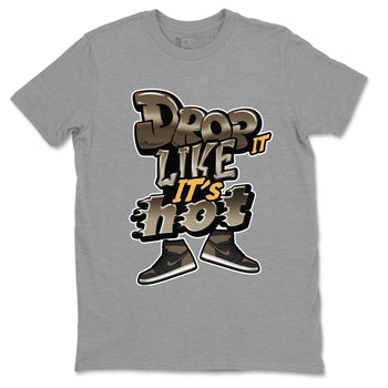 Air Jordan 1 Palomino shirt to match jordans Drop It Like It's Hot sneaker tees AJ1 High Palomino SNRT Sneaker Release Tees Unisex Heather Grey 2 T-Shirt