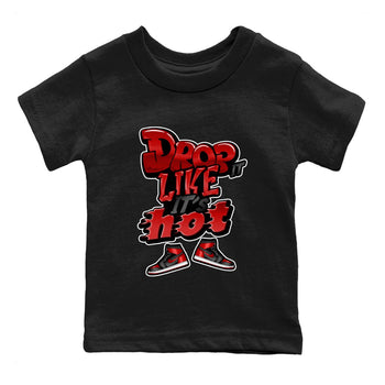 Air Jordan 1 Satin Bred shirt to match jordans Drop It Like It's Hot sneaker tees AJ1 Satin Bred SNRT Sneaker Release Tees Baby Toddler Black 2 T-Shirt