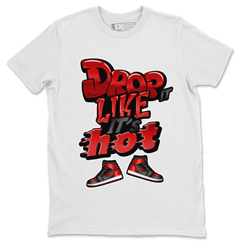 Air Jordan 1 Satin Bred shirt to match jordans Drop It Like It's Hot sneaker tees AJ1 Satin Bred SNRT Sneaker Release Tees Unisex White 2 T-Shirt