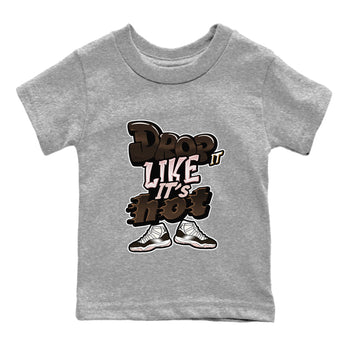 Air Jordan 11 Neapolitan shirt to match jordans Drop It Like It's Hot sneaker tees AJ11 Neapolitan SNRT Sneaker Release Tees Baby Toddler Heather Grey 2 T-Shirt