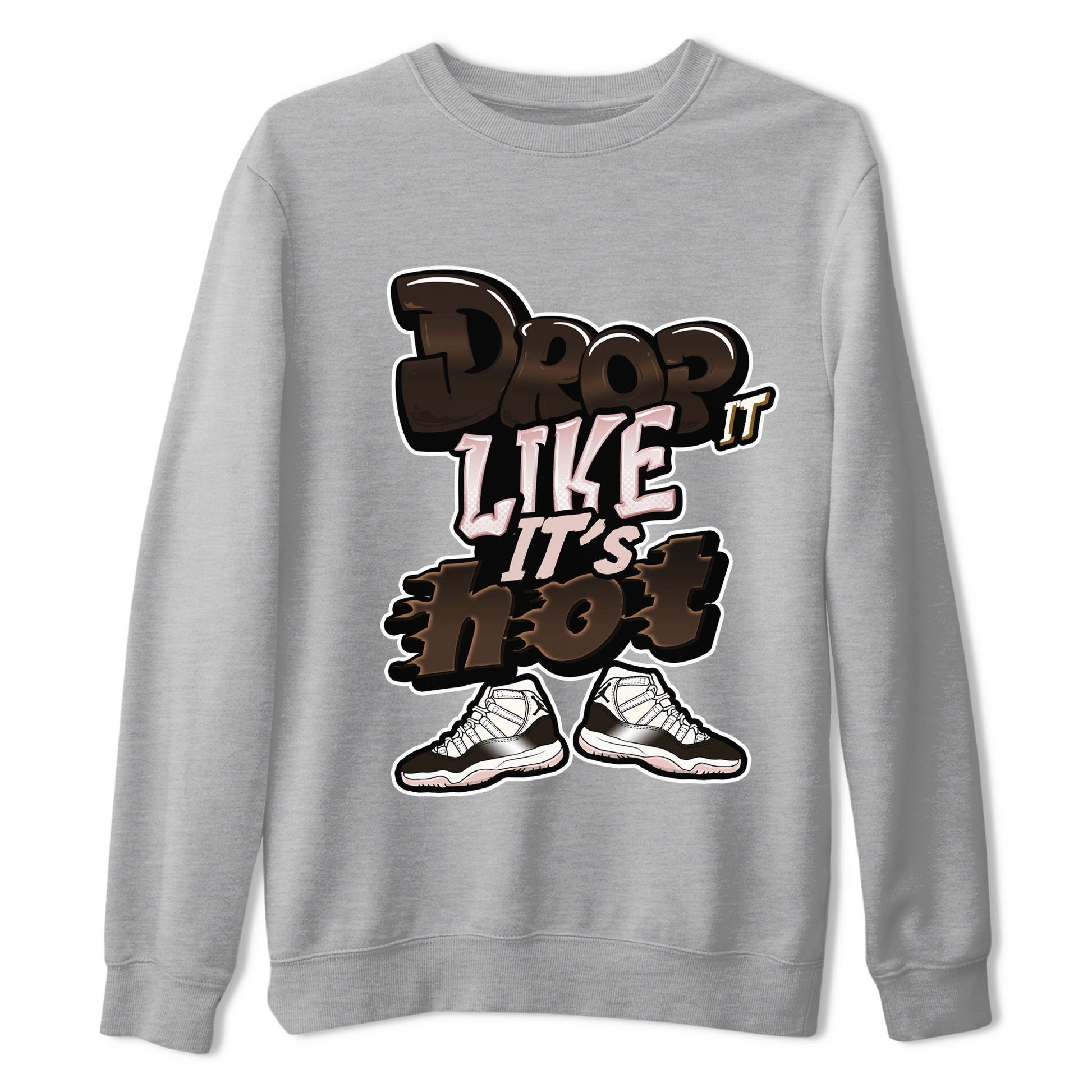 Air Jordan 11 Neapolitan shirt to match jordans Drop It Like It's Hot sneaker tees AJ11 Neapolitan SNRT Sneaker Release Tees Unisex Heather Grey 2 T-Shirt