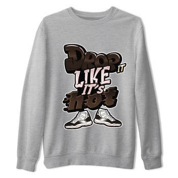 Air Jordan 11 Neapolitan shirt to match jordans Drop It Like It's Hot sneaker tees AJ11 Neapolitan SNRT Sneaker Release Tees Unisex Heather Grey 2 T-Shirt
