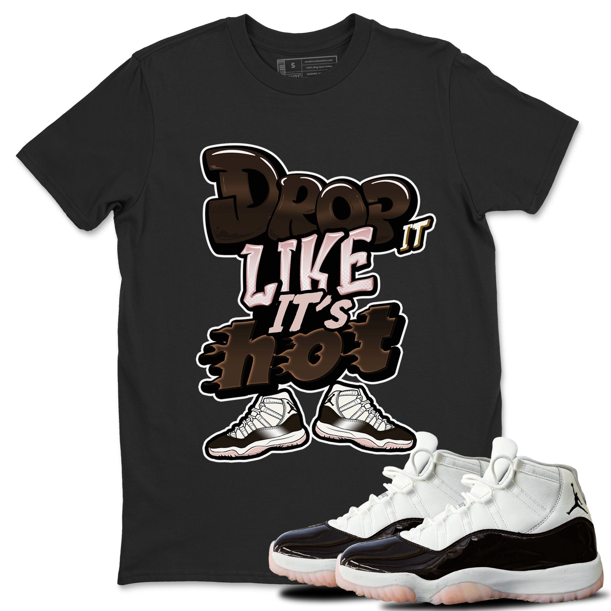 Air Jordan 11 Neapolitan shirt to match jordans Drop It Like It's Hot sneaker tees AJ11 Neapolitan SNRT Sneaker Release Tees Unisex Black 1 T-Shirt