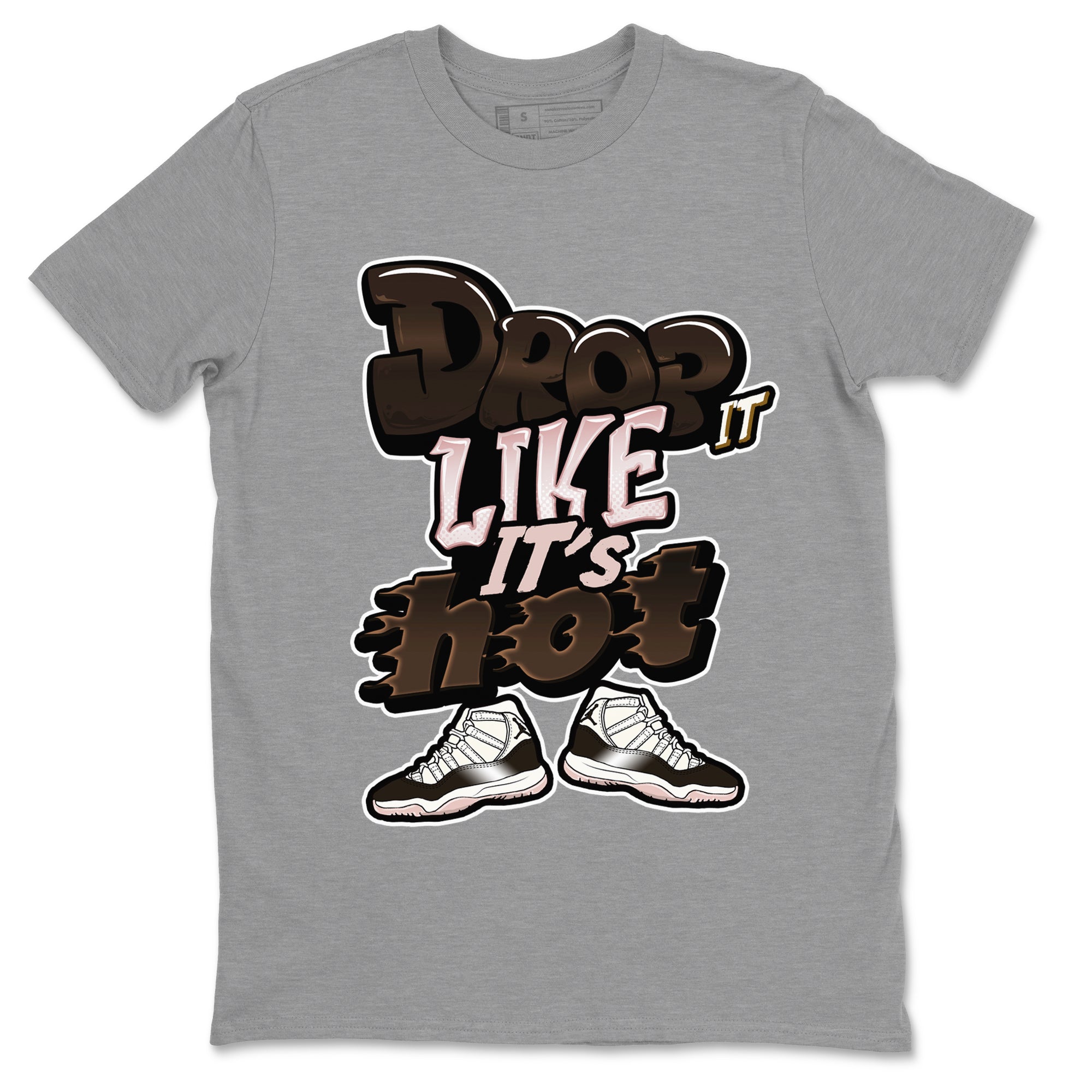 Air Jordan 11 Neapolitan shirt to match jordans Drop It Like It's Hot sneaker tees AJ11 Neapolitan SNRT Sneaker Release Tees Unisex Heather Grey 2 T-Shirt