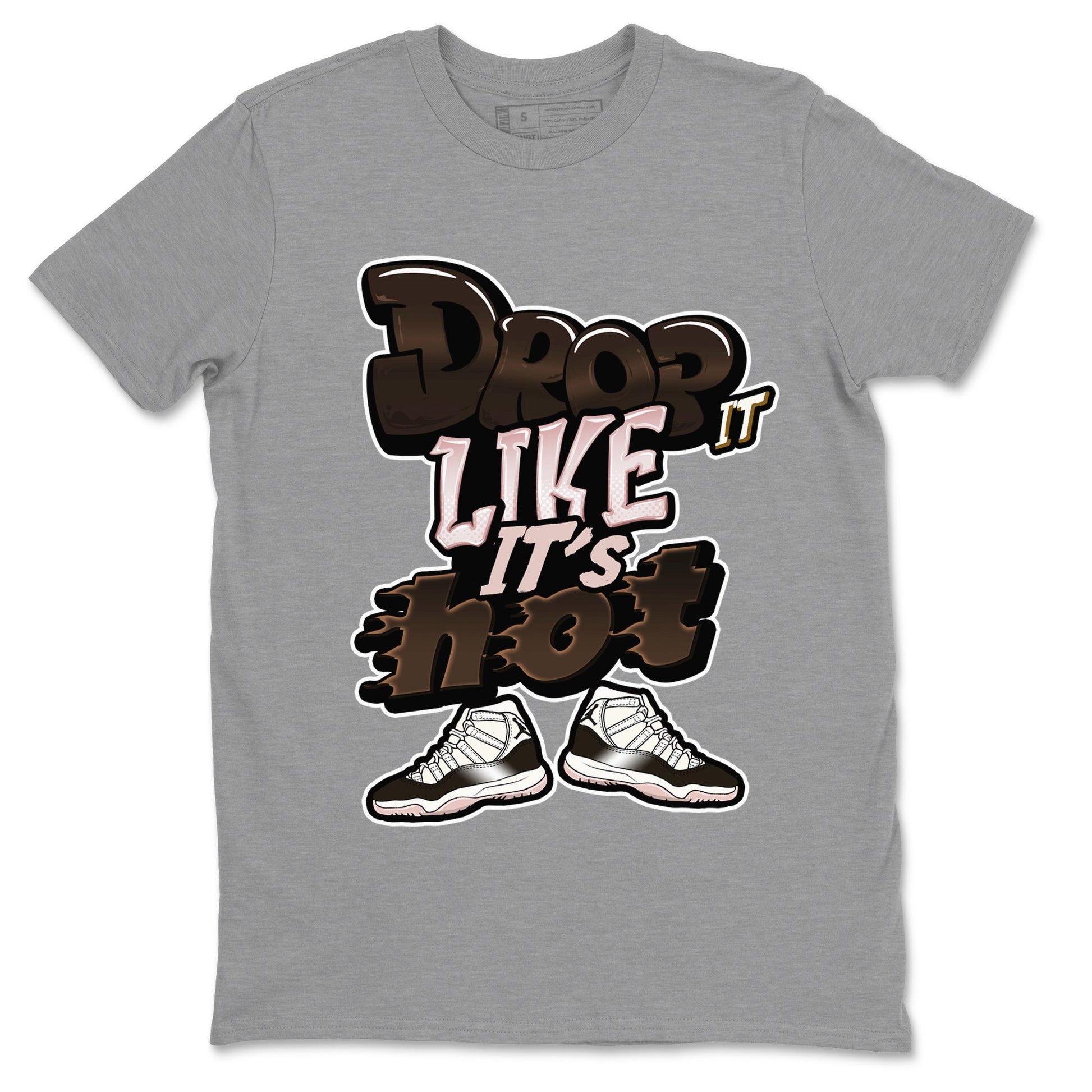 Air Jordan 11 Neapolitan shirt to match jordans Drop It Like It's Hot sneaker tees AJ11 Neapolitan SNRT Sneaker Release Tees Unisex Heather Grey 2 T-Shirt