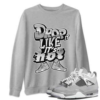 Air Jordan 4 Light Iron Ore shirt to match jordans Drop It Like It's Hot sneaker tees AJ4 Frozen Moments SNRT Sneaker Release Tees Unisex Heather Grey 1 T-Shirt