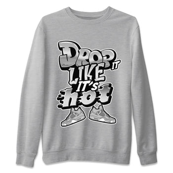 Air Jordan 4 Light Iron Ore shirt to match jordans Drop It Like It's Hot sneaker tees AJ4 Frozen Moments SNRT Sneaker Release Tees Unisex Heather Grey 2 T-Shirt