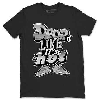Air Jordan 4 Light Iron Ore shirt to match jordans Drop It Like It's Hot sneaker tees AJ4 Frozen Moments SNRT Sneaker Release Tees Unisex Black 2 T-Shirt