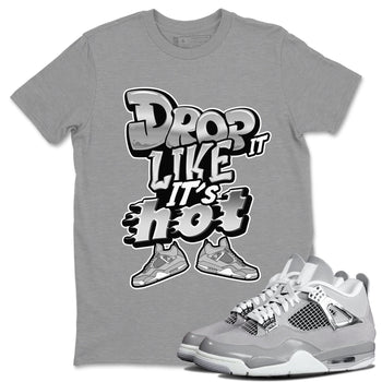 Air Jordan 4 Light Iron Ore shirt to match jordans Drop It Like It's Hot sneaker tees AJ4 Frozen Moments SNRT Sneaker Release Tees Unisex Heather Grey 1 T-Shirt