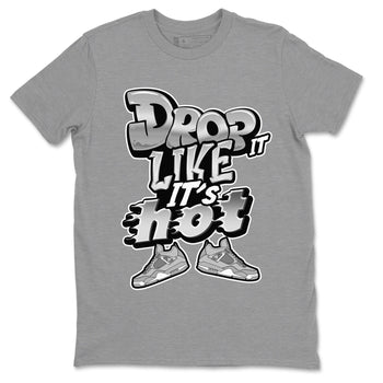 Air Jordan 4 Light Iron Ore shirt to match jordans Drop It Like It's Hot sneaker tees AJ4 Frozen Moments SNRT Sneaker Release Tees Unisex Heather Grey 2 T-Shirt